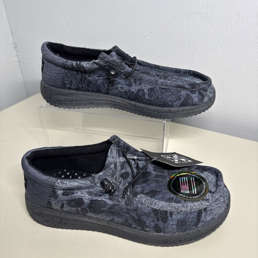 Howitzer Men's Sz 8 Slip-On Shoes Roam Slate Sneakers with Camo Print Footwear